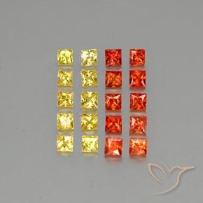2,78 ct natürliche mehrfarbiger Saphir-Edelsteine, Quadrat, VVS-VS