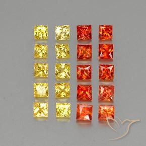 2,78 ct natürliche mehrfarbiger Saphir-Edelsteine, Quadrat, VVS-VS
