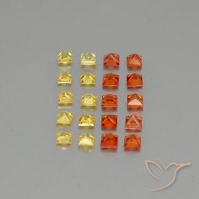 2,78 ct natürliche mehrfarbiger Saphir-Edelsteine, Quadrat, VVS-VS