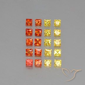 2,81 ct natürliche mehrfarbiger Saphir-Edelsteine, Quadrat, VVS-VS