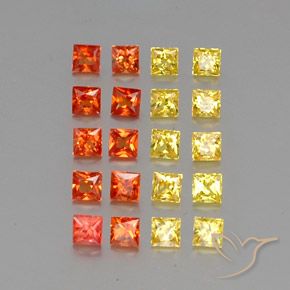 2,81 ct natürliche mehrfarbiger Saphir-Edelsteine, Quadrat, VVS-VS