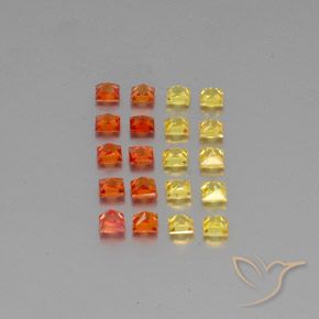 2,81 ct natürliche mehrfarbiger Saphir-Edelsteine, Quadrat, VVS-VS