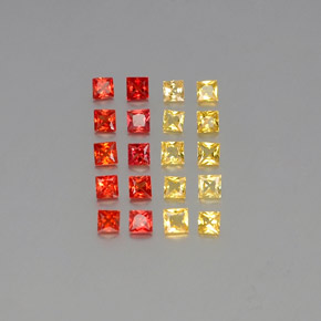  ct natürliche mehrfarbiger Saphir-Edelsteine, Quadrat, VVS-VS