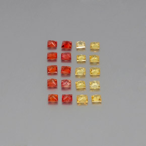  ct natürliche mehrfarbiger Saphir-Edelsteine, Quadrat, VVS-VS