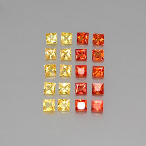 1,69 ct natürliche mehrfarbiger Saphir-Edelsteine, Quadrat, VVS-VS