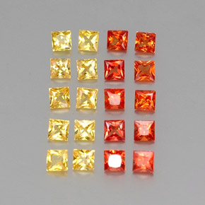 1,69 ct natürliche mehrfarbiger Saphir-Edelsteine, Quadrat, VVS-VS