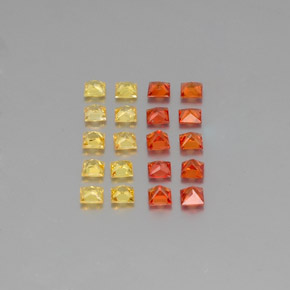 1,69 ct natürliche mehrfarbiger Saphir-Edelsteine, Quadrat, VVS-VS