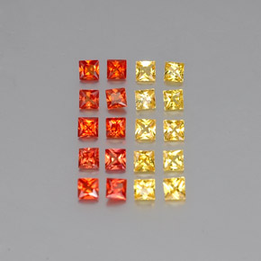  ct natürliche mehrfarbiger Saphir-Edelsteine, Quadrat, VVS-VS
