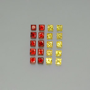 2,26 ct natürliche mehrfarbiger Saphir-Edelsteine, Quadrat, VVS-VS