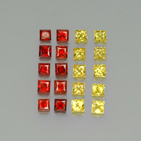 2,26 ct natürliche mehrfarbiger Saphir-Edelsteine, Quadrat, VVS-VS