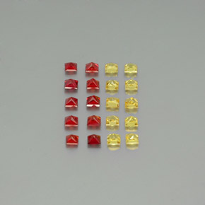 2,26 ct natürliche mehrfarbiger Saphir-Edelsteine, Quadrat, VVS-VS