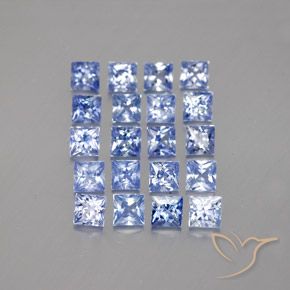 3.92 ct natürliche Intensives Blau Saphir-Edelsteine, Quadrat, VVS-VS