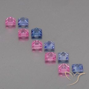 2.65 ct natürliche Mehrfarbig Saphir-Edelsteine, Quadrat, VVS-VS