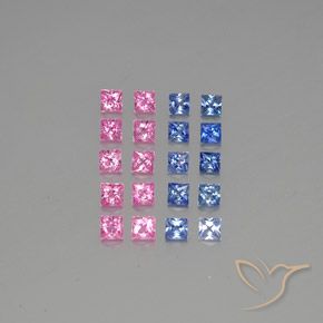 4.74 ct natürliche Mehrfarbig Saphir-Edelsteine, Quadrat, VVS-VS