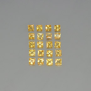 2,10 ct natürliche gelber Saphir-Edelsteine, Quadrat, VVS-VS