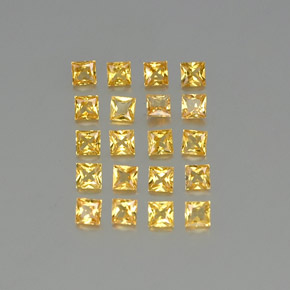 2,10 ct natürliche gelber Saphir-Edelsteine, Quadrat, VVS-VS