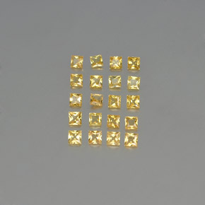  ct natürliche gelber Saphir-Edelsteine, Quadrat, VVS-VS
