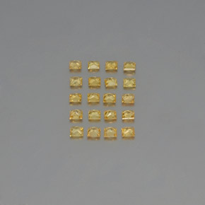  ct natürliche gelber Saphir-Edelsteine, Quadrat, VVS-VS