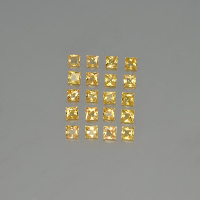  ct natürliche Gold Saphir-Edelsteine, Quadrat, VVS-VS