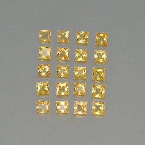  ct natürliche Gold Saphir-Edelsteine, Quadrat, VVS-VS