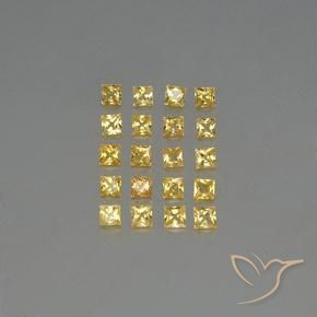 1,99 ct natürliche gelber Saphir-Edelsteine, Quadrat, VVS-VS