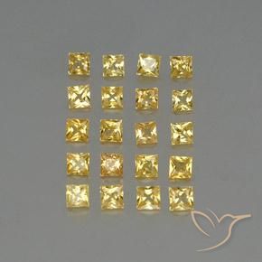 1,99 ct natürliche gelber Saphir-Edelsteine, Quadrat, VVS-VS