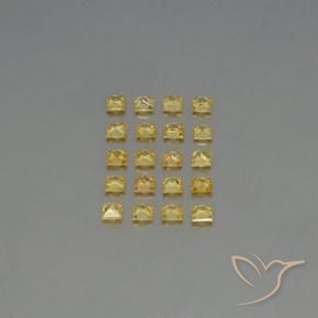 1,99 ct natürliche gelber Saphir-Edelsteine, Quadrat, VVS-VS