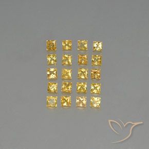 2,18 ct natürliche gelber Saphir-Edelsteine, Quadrat, VVS-VS