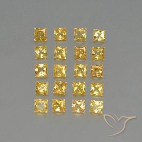 2,18 ct natürliche gelber Saphir-Edelsteine, Quadrat, VVS-VS