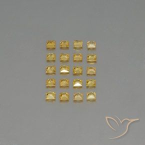 2,18 ct natürliche gelber Saphir-Edelsteine, Quadrat, VVS-VS