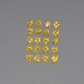  ct natürliche gelber Saphir-Edelsteine, Quadrat, VVS-VS