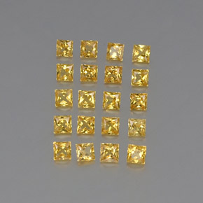  ct natürliche gelber Saphir-Edelsteine, Quadrat, VVS-VS