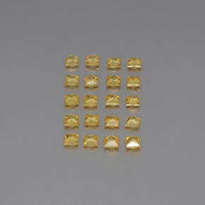  ct natürliche gelber Saphir-Edelsteine, Quadrat, VVS-VS