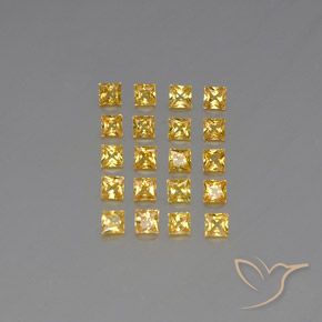 2,05 ct natürliche gelber Saphir-Edelsteine, Quadrat, VVS-VS