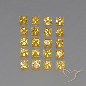 2,05 ct natürliche gelber Saphir-Edelsteine, Quadrat, VVS-VS