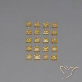 2,05 ct natürliche gelber Saphir-Edelsteine, Quadrat, VVS-VS