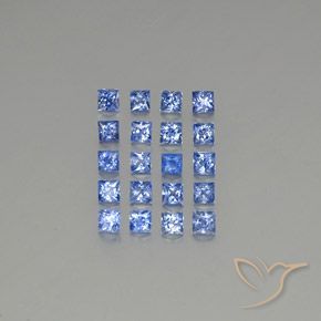 1,86 ct natürliche blauer Saphir-Edelsteine, Quadrat, VVS-VS