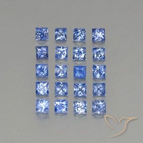1,86 ct natürliche blauer Saphir-Edelsteine, Quadrat, VVS-VS