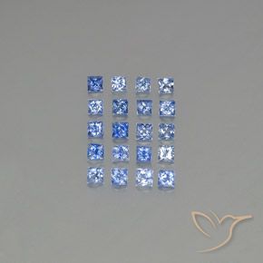 1,66 ct natürliche blauer Saphir-Edelsteine, Quadrat, VVS-VS