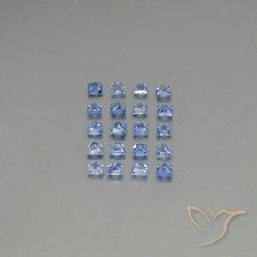 1,66 ct natürliche blauer Saphir-Edelsteine, Quadrat, VVS-VS
