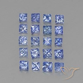 2.36 ct natürliche Intensives Blau Saphir-Edelsteine, Quadrat, VVS-VS