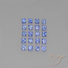 1,75 ct natürliche blauer Saphir-Edelsteine, Quadrat, VVS-VS