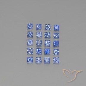 2,54 ct natürliche blauer Saphir-Edelsteine, Quadrat, VVS-VS