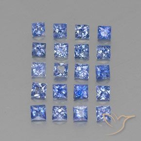 2,54 ct natürliche blauer Saphir-Edelsteine, Quadrat, VVS-VS