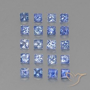 1,74 ct natürliche blauer Saphir-Edelsteine, Quadrat, VVS-VS