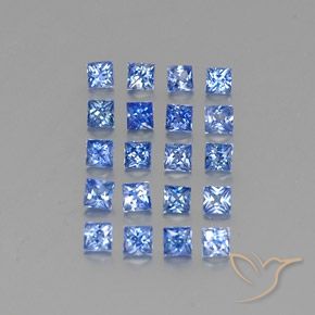 1,89 ct natürliche blauer Saphir-Edelsteine, Quadrat, VVS-VS