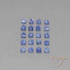 1,89 ct natürliche blauer Saphir-Edelsteine, Quadrat, VVS-VS