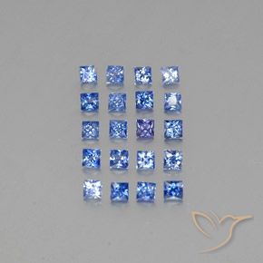 1,77 ct natürliche blauer Saphir-Edelsteine, Quadrat, VVS-VS