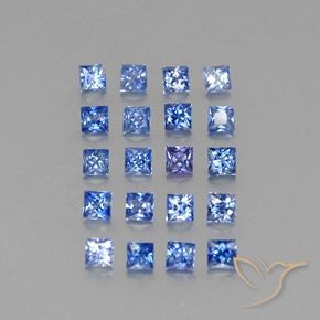 1,77 ct natürliche blauer Saphir-Edelsteine, Quadrat, VVS-VS