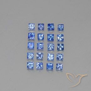 2.03ctw Natürlicher Pastellblau Saphir, Quadrat, VVS-VS